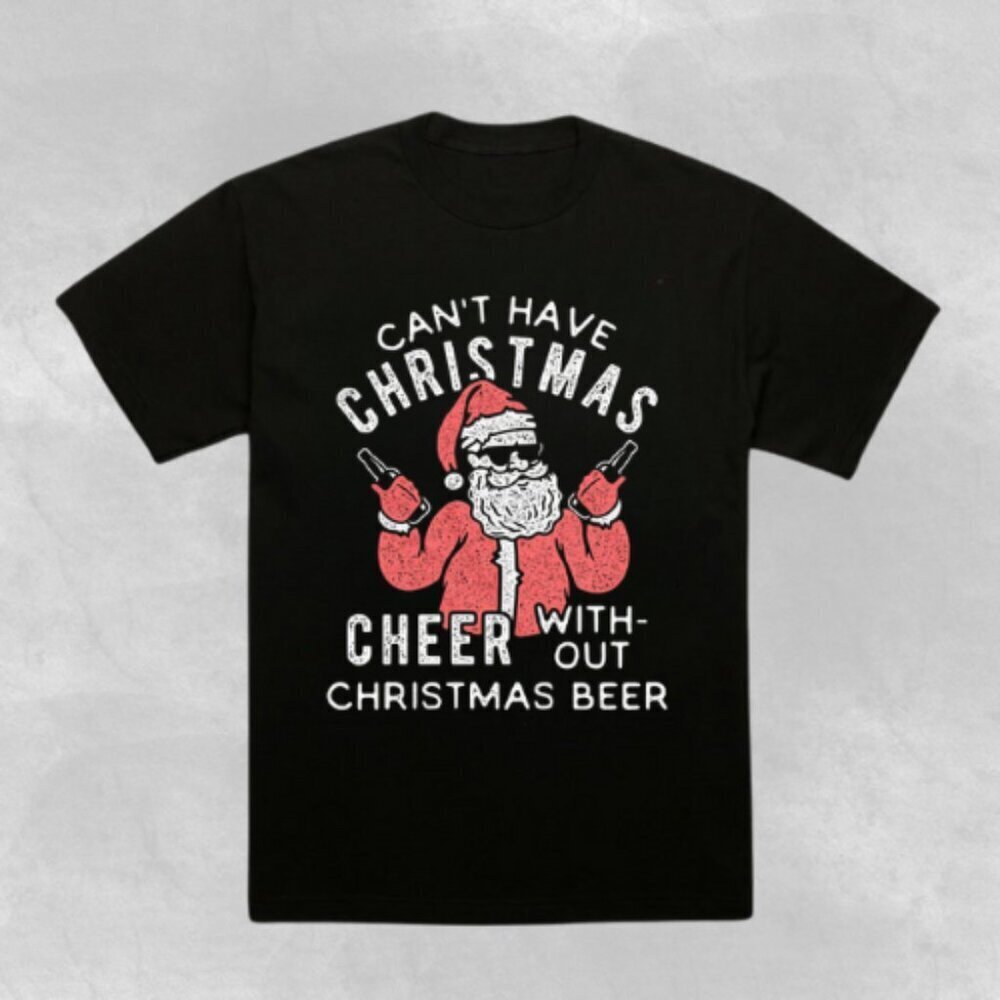 Christmas Beer Funny Holiday Party Graphic Unisex T-Shirt